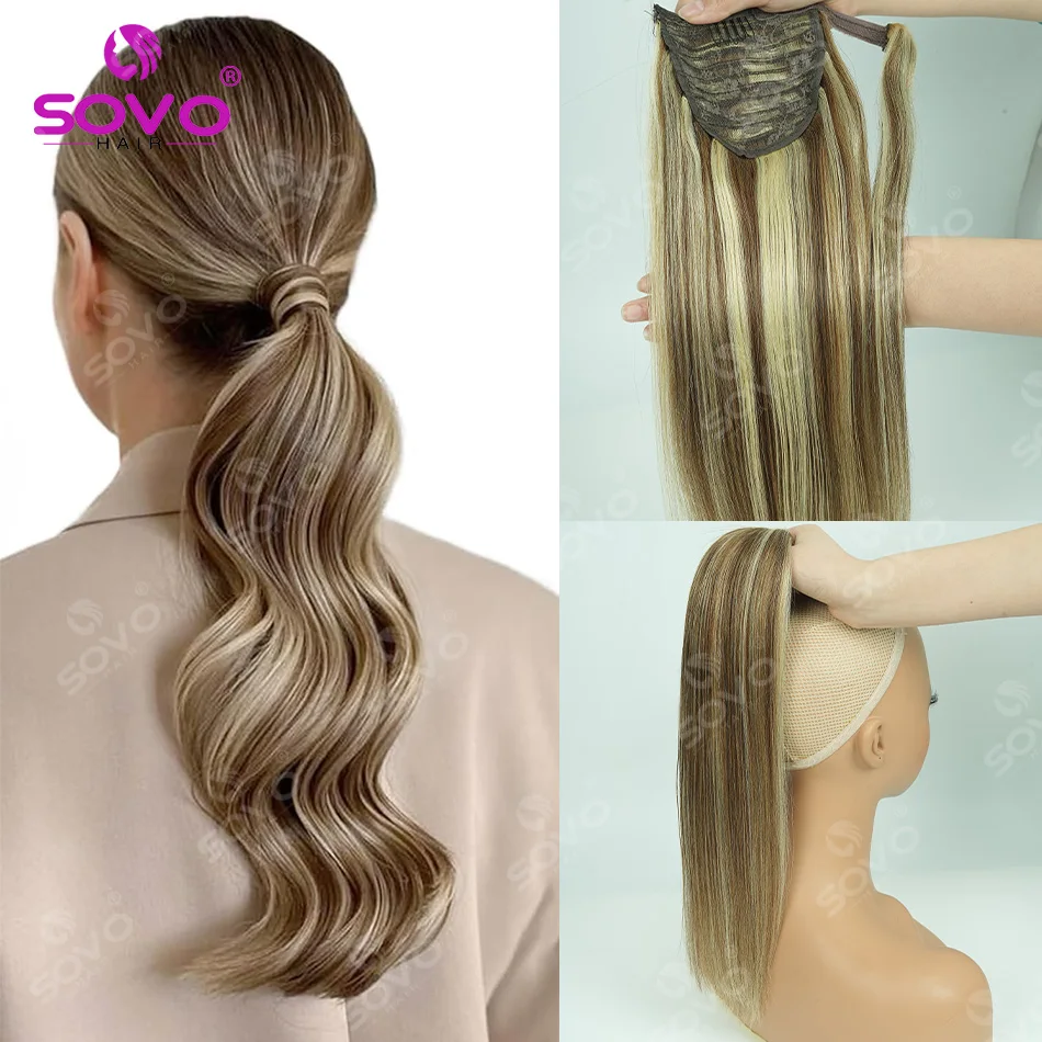 100-human-hair-ponytail-brazilian-straight-remy-magic-wrap-around-ponytail-clip-in-horsetail-wig-extension-100g-120g-150g