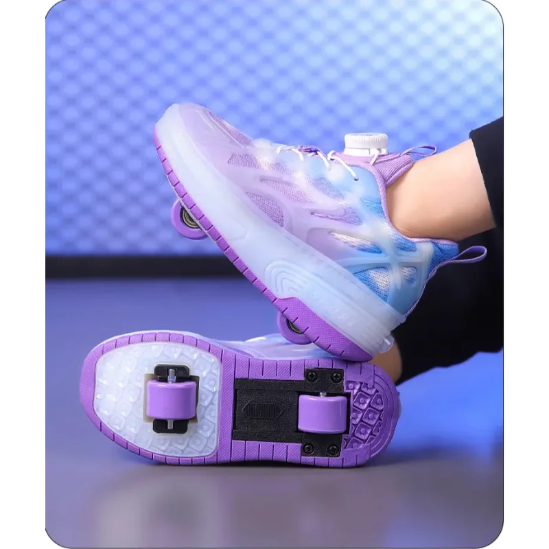 أحذية تزلج لطيفة للفتيات للأطفال أحذية مضيئة LED مضادة للانزلاق أحذية رياضية للتدريب في الهواء الطلق للأطفال أحذية تزلج دوارة مضيئة