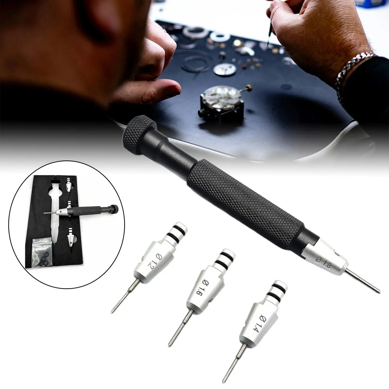 

Набор отверток для ремонта часов, эргономичные портативные сменные головки, резиновые кольца, гаджет для начинающих, изготовление ювелирных изделий, телефонов, ноутбуков