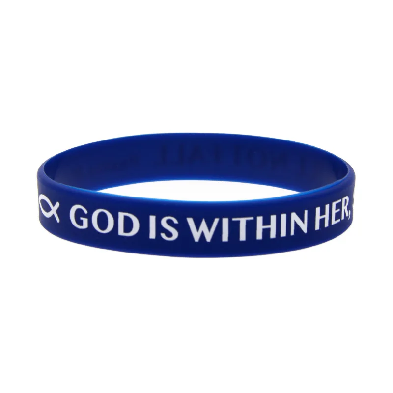 1 PC mélange jésus Bracelets en Silicone verset de la Bible Bracelets en caoutchouc tout est possible pour un qui croire