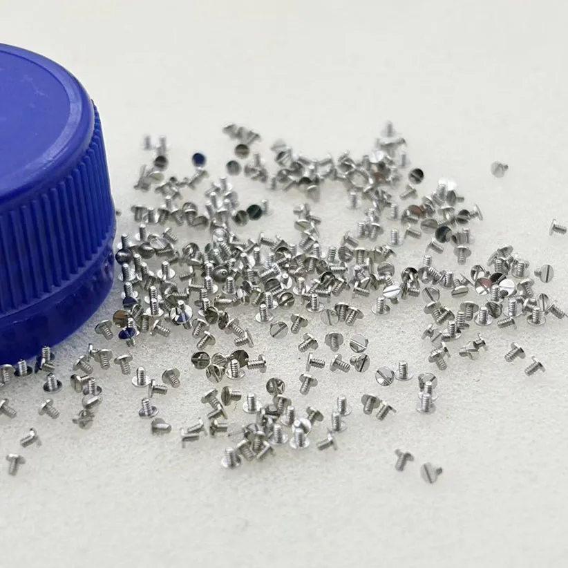 20 40 60 100pcs  Watch movement components 7750 movement clamping plate screws silver upper clamp screw swing clamp