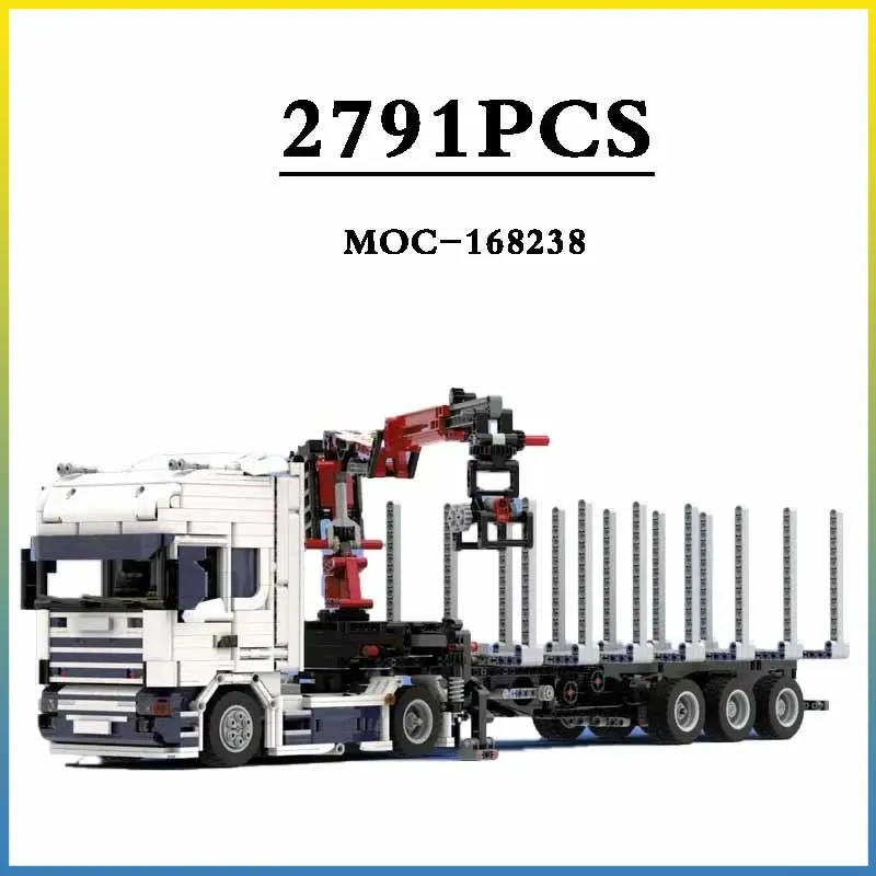 

Classic Truck MOC-168238 Logging Trailer Building Block Model 2791pcs Mechanical Building Blocks Toy Model Kids Birthday Gifts