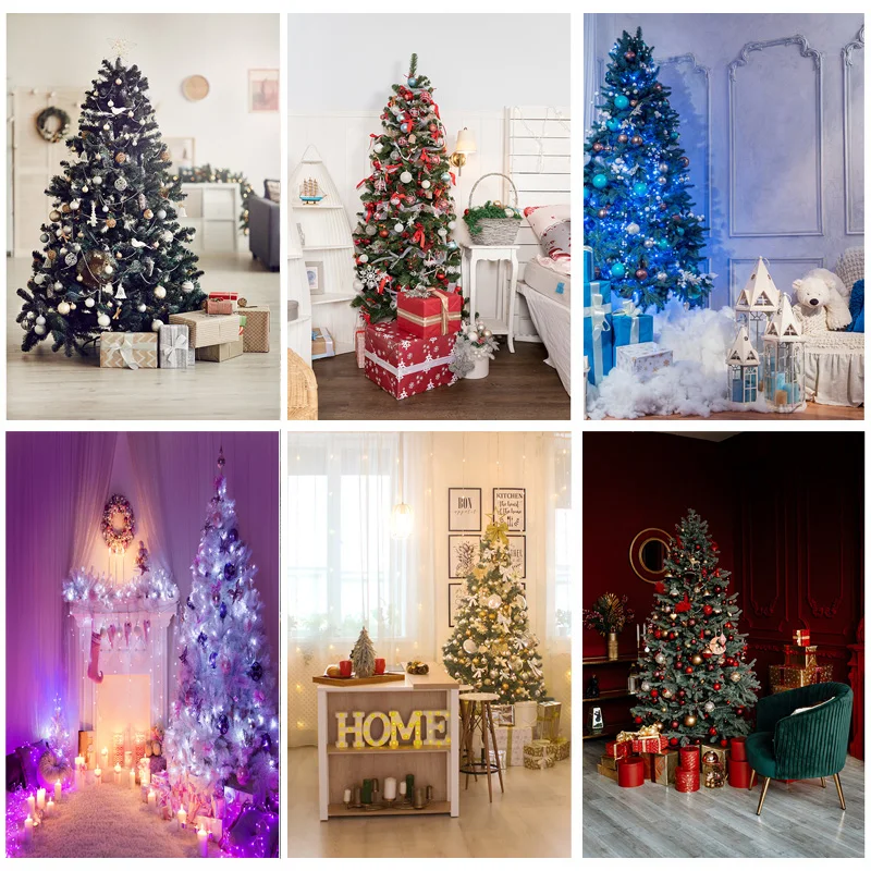 

SHENGYONGBAO Christmas Indoor Theme Photography Background Christmas tree Children Backdrops For Photo Studio Props 21524 JPW-01