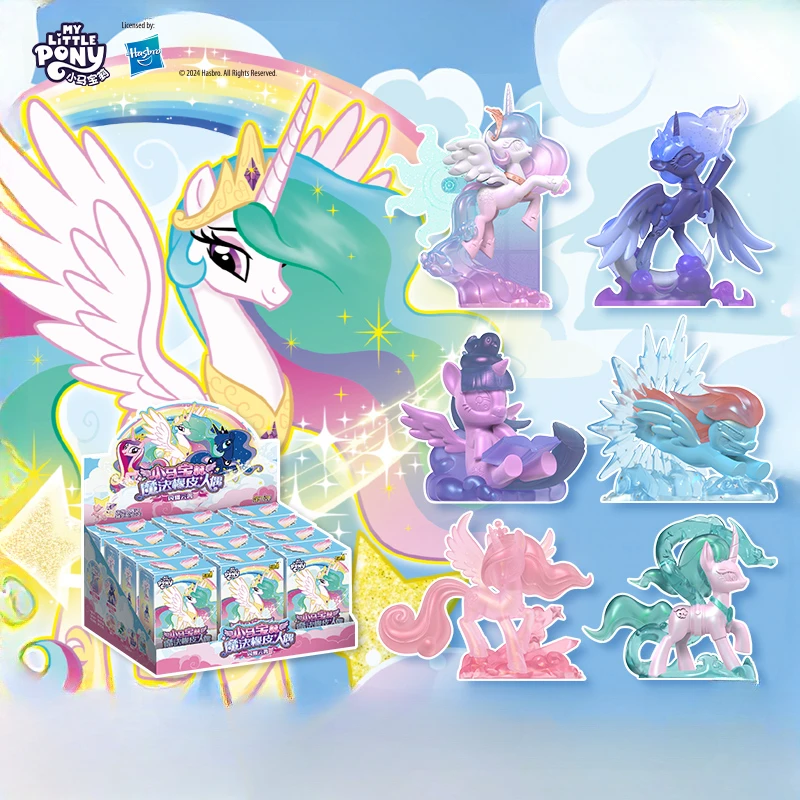 Genuine Hasbro My Little Pony Magic Rubber Doll Blind Box Decoration Peripheral Girls Cute Birthday Christmas Gift Collection