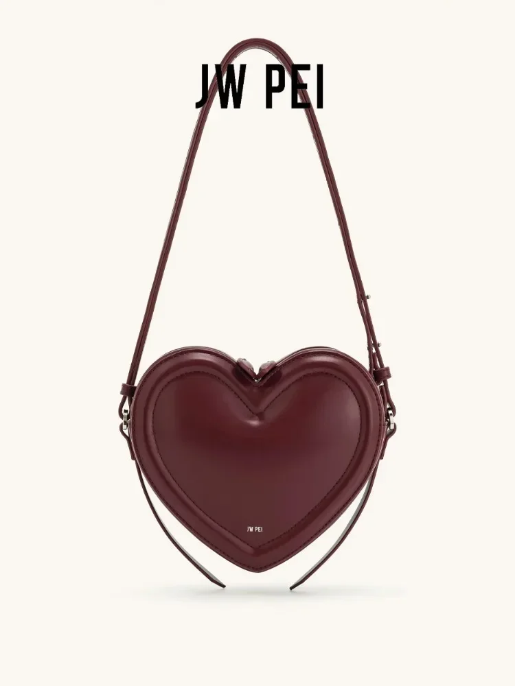 

JW PEI New2025 Arlene Heart Shape Shoulder Bag Women,3D Love Design Niche Crossbody Purse,Commuting Underarm Bag for Work Office