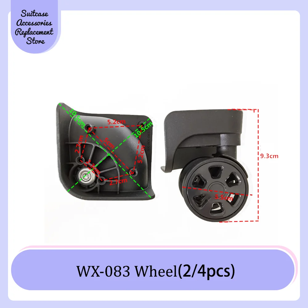 

WX-083 Universal Wheel Replacement Suitcase Smooth Silent Shock Absorbing Durable Convenient Wheel Accessories Caster Wheels