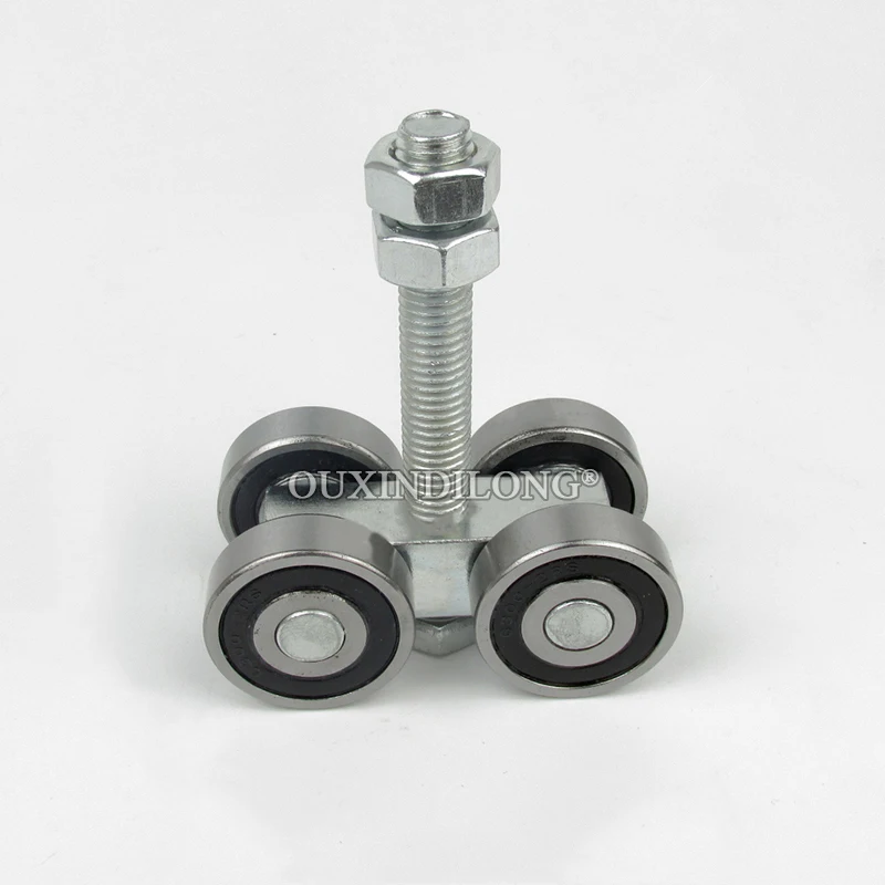 Brand New 8PCS Metal Heavy Sliding Door Rollers Industrial Hanging Track Wheels Pulleys Loading 400KG(Not Include Hanging Track)