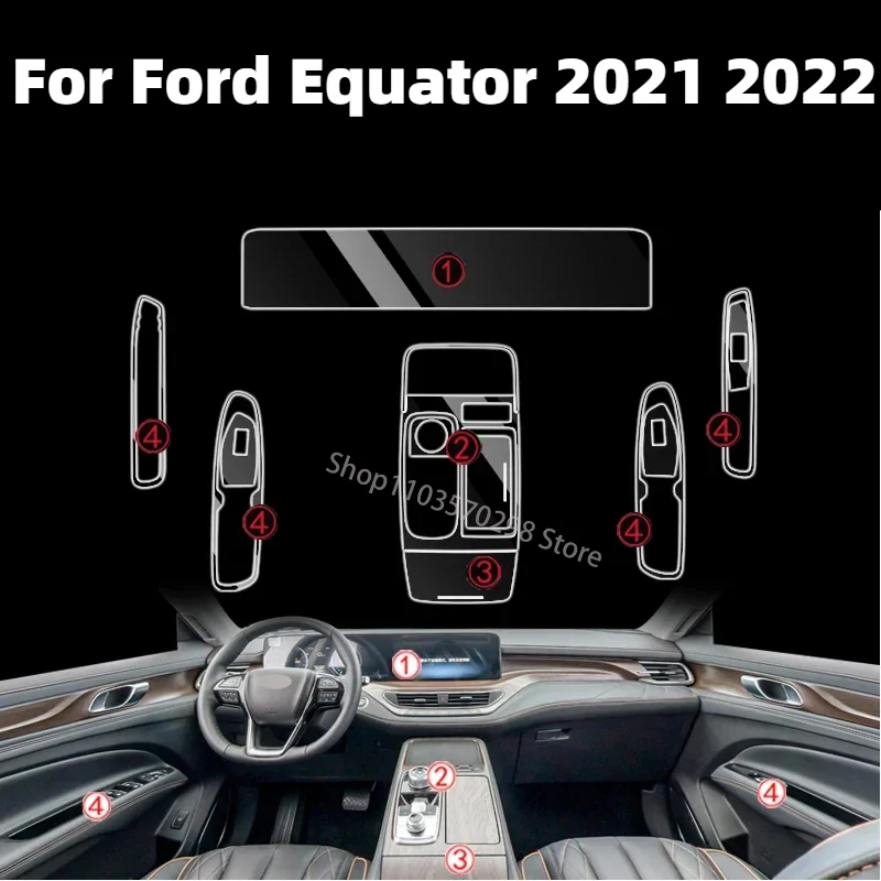 

Tpu Transparent Protection Film for Ford Equator Car Interior Stickers Center Console Gear Navigator Door Windows Lifting Panel