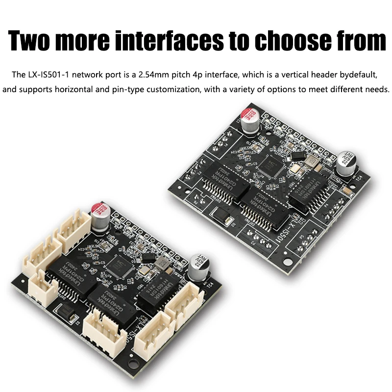 Module de commutation de qualité industrielle, 5 ports, 100Mbps, DC 5V-60V, interrupteur d'alimentation PCBA