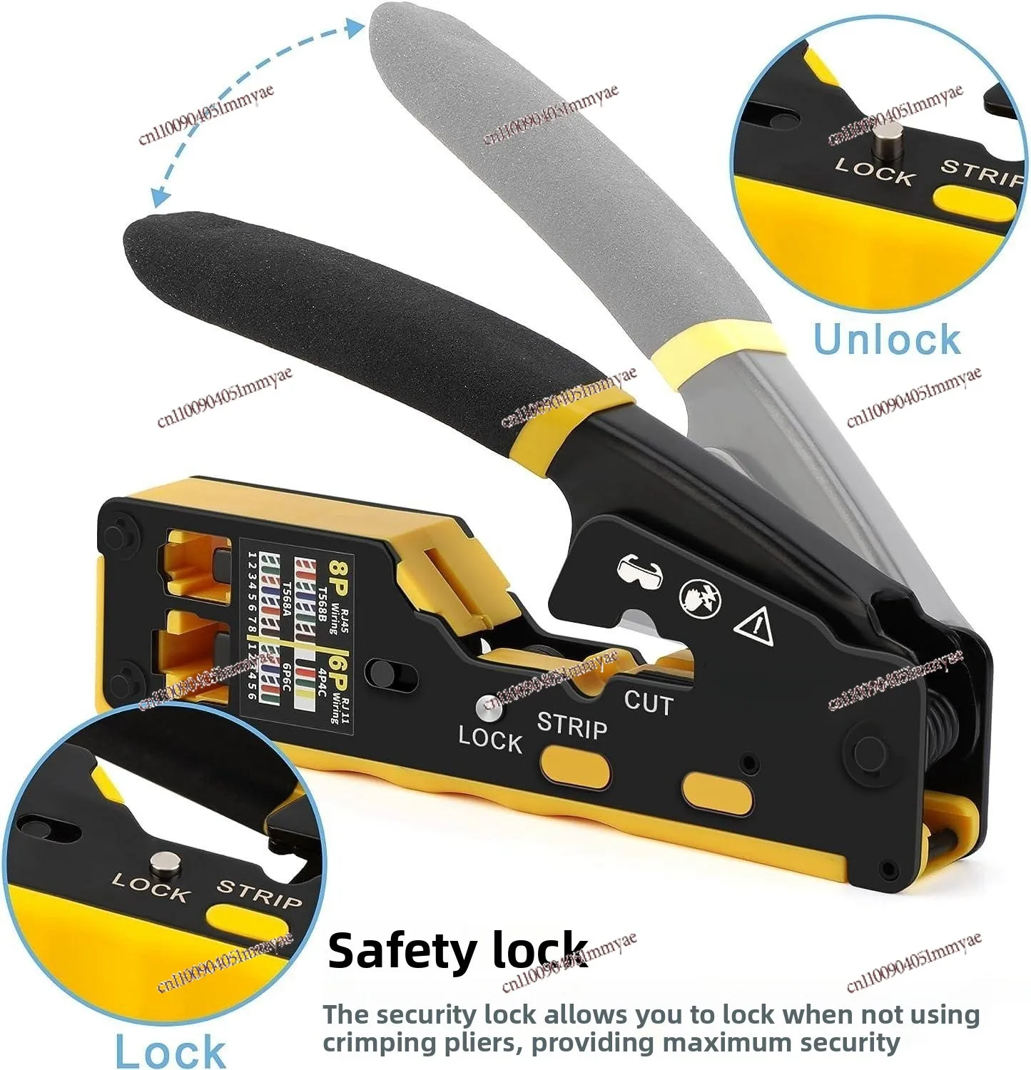 Multifunctional mesh pliers Super five types of crystal head blade matching combination through hole