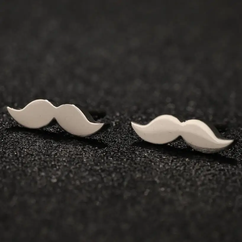 Kawaii Cartoon Black Earrings For Women Surgical Steel Cute Animal Butterfly Piercing Simple Stud Earrings Aretes De Mujer