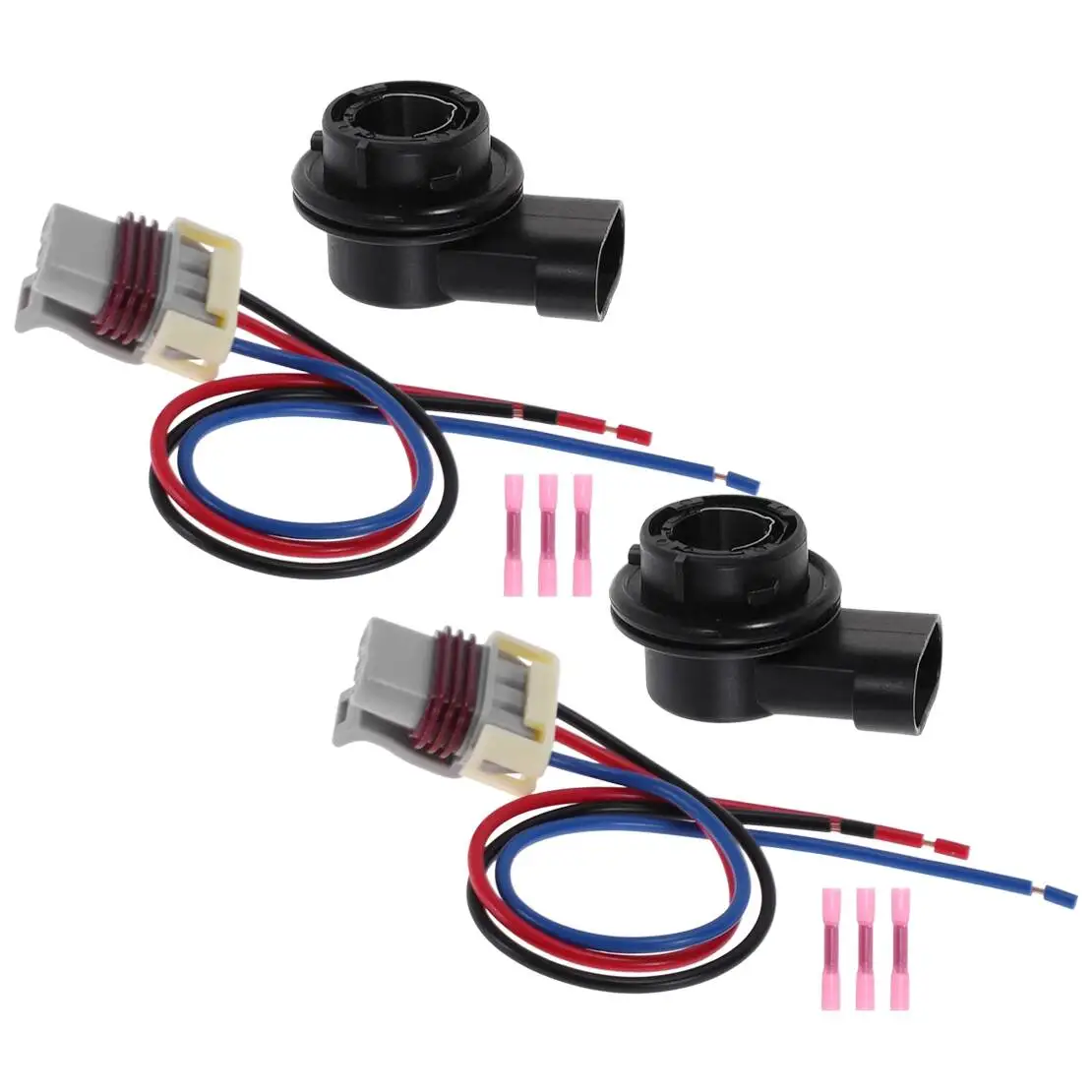 

68285062AA 77367320 2 Sets Daytime Running Light Socket Plug Harness Sets No Bulb Fit For Fiat 500X Jeep Renegade