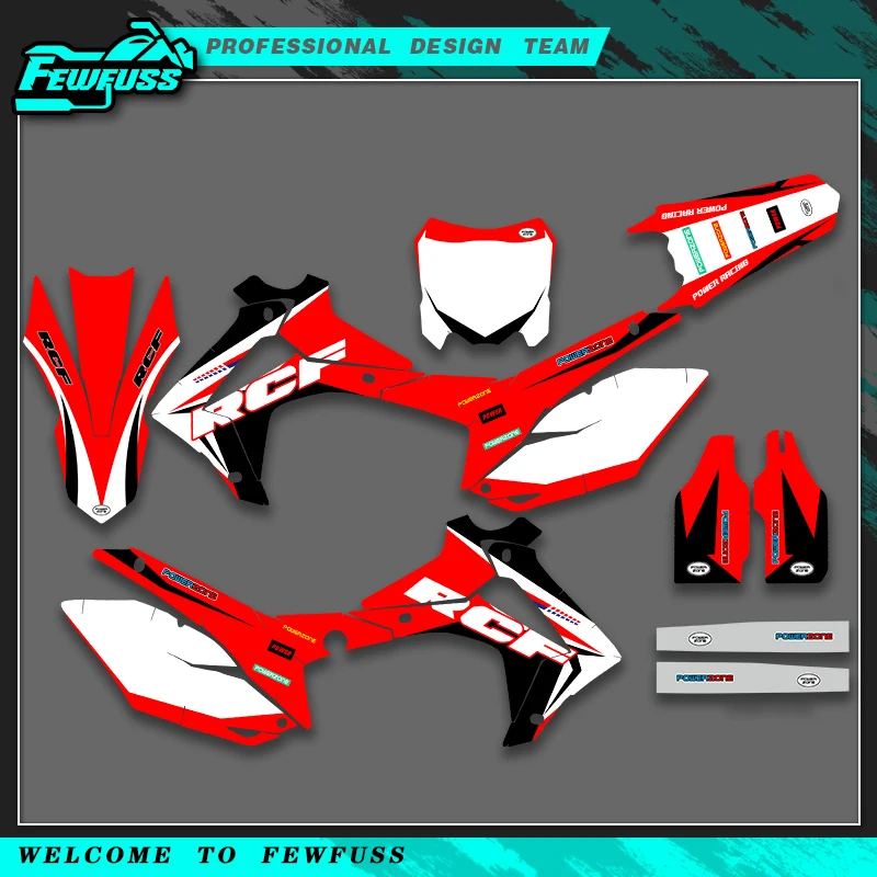 

Fewfuss для HONDA CRF250 CRF 250R 2014 2015 2016 2017 CRF450 CRF 450R 2013 2014 2015 2016 графические наклейки наклейки на мотоцикл