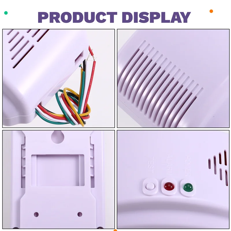 AB96-12V Gas Alarm Sensor LPG Propane Butane Leak Detector Waterproof LED Flash Sound Warning For RV Camping Marine Safety