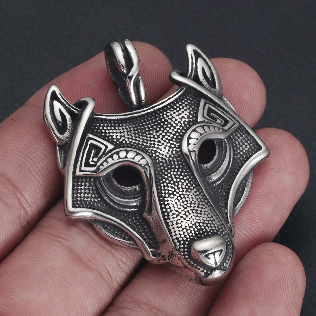 316L Stainless Steel Norse Viking Wolf Bear Deer Animal Pendant for Men Necklace DIY Accessories Finding Jewelry Making Charm