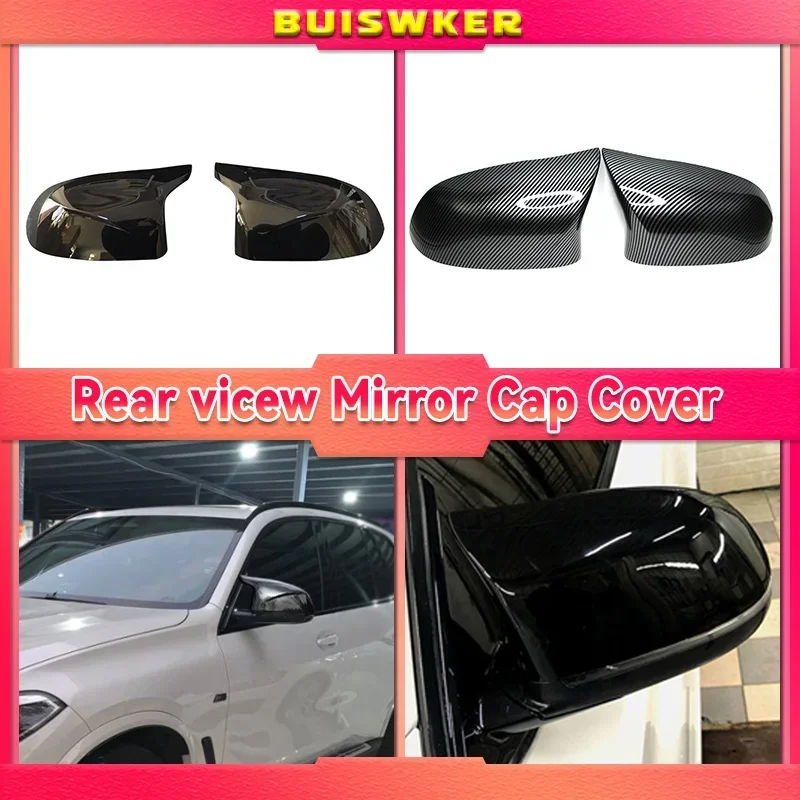 

High Quality Side Mirror Covers 2pcs Rearview Mirror Cover Caps M Style Replacement for Bmw F15 X5 F16 X6 F25 X3 F26 X4 14-18