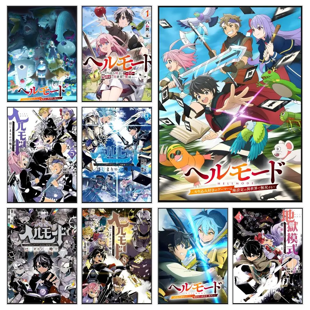 Fantasy Anime H-hell Mode Poster Trendige Ästhetische Wanddekoration für Wohnheim & Schlafzimmer