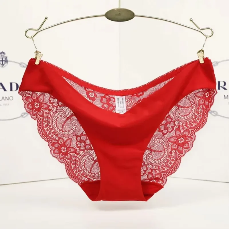 Women's Underwear Triangle Underwear Sexy Hot and Spicy Lace Color Transparent Close Fitting Women's Underwear Underwear