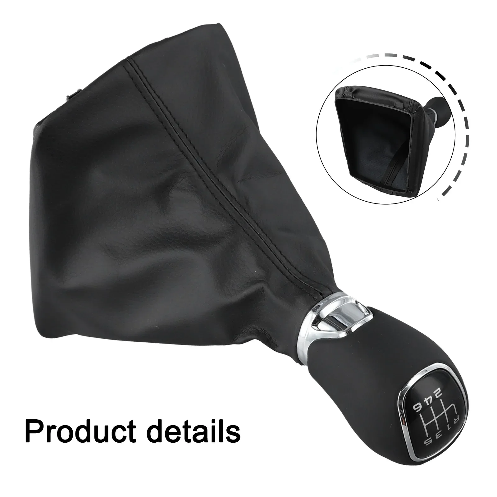 

As Shown In The Figure Leather Gear Shift Knob Seamless Integration Easy Installation Effortless Gear Changing Molded Design