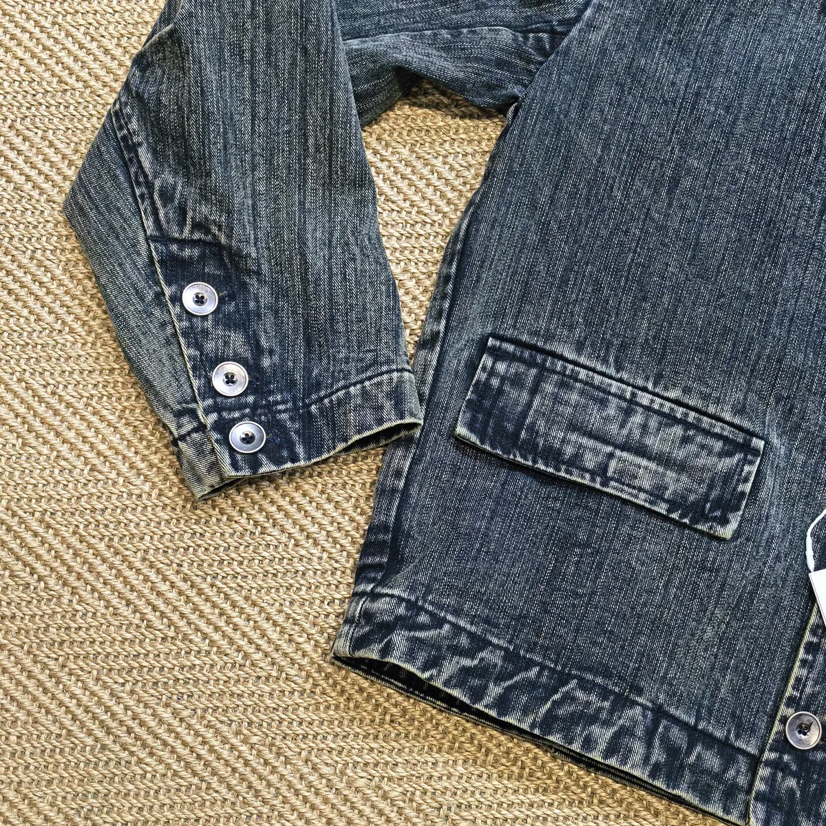 2026 New Fashion Tailored Collar Coat Personality Men's Niche Baggy Atmosphere Jacket Denim Coat Trendy Retro