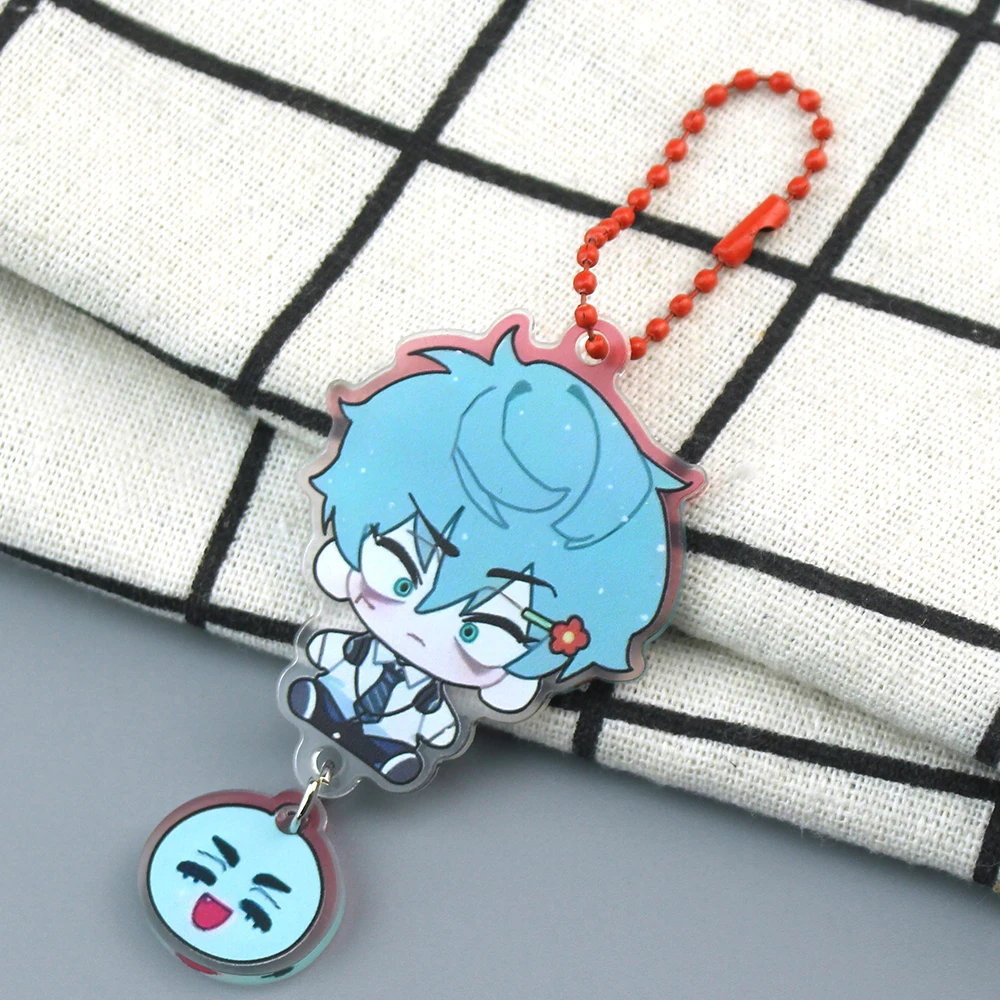 IVAN & TILL أنيمي سلاسل المفاتيح الغريبة المرحلة الرجال مفتاح سلسلة للنساء الفتيات كوميدي الكرتون موضة الشكل الاكريليك كيرينغ قلادة الهدايا