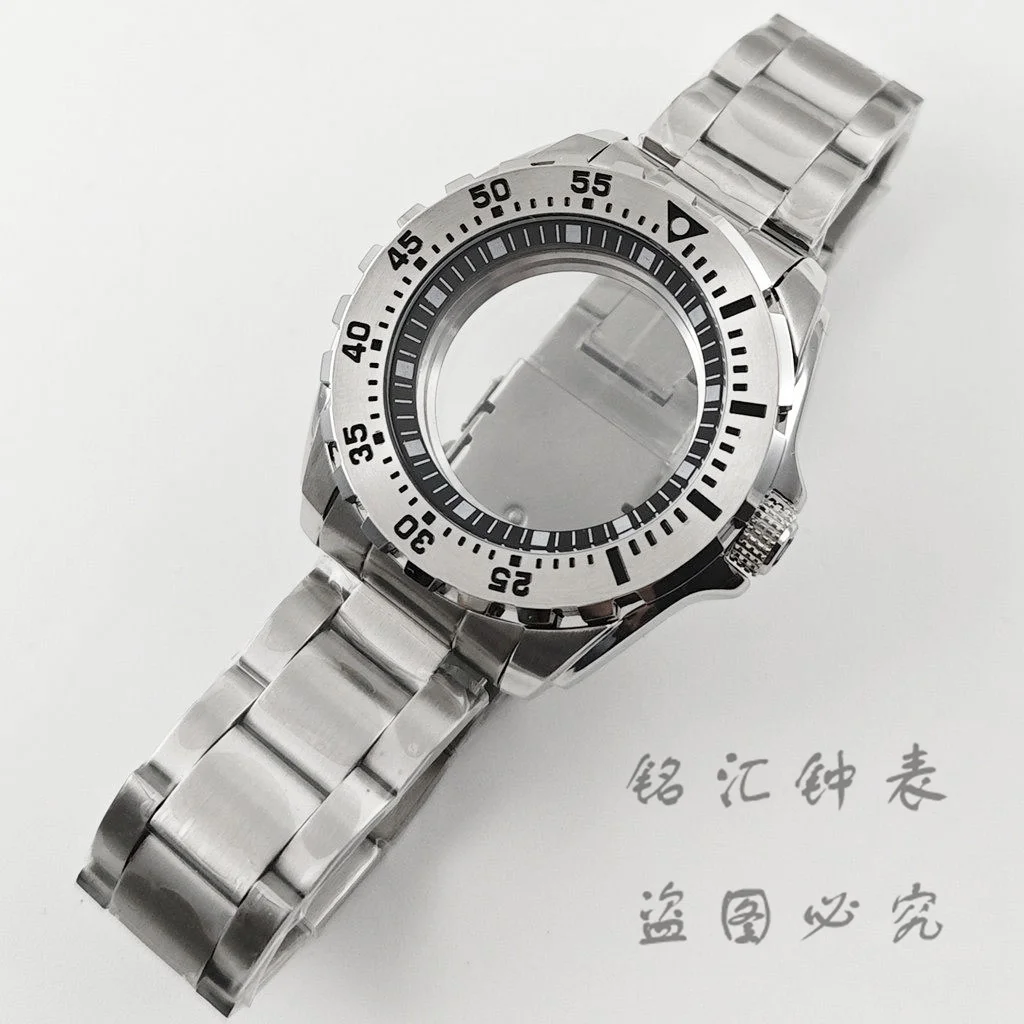 

NH35 Monster 44 мм Механический корпус Браслет из нержавеющей стали Корпус для часов NH34 NH35 NH36 NH38 NH70 NH72 Механизм для циферблата 28,5 мм