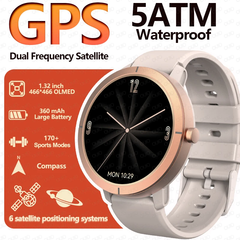 Women's 1.32 AMOLED GPS Positioning Smart Watch
