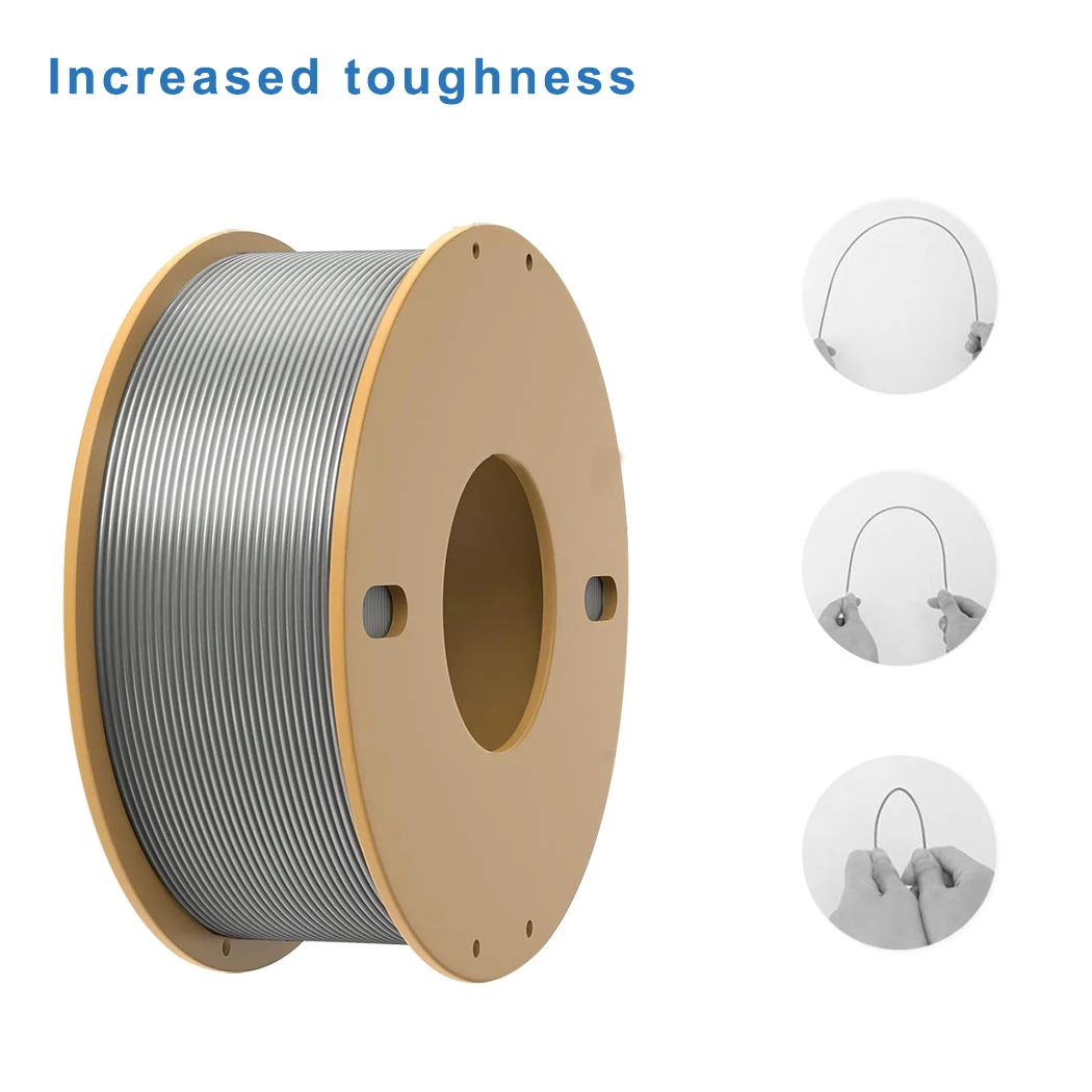Material de impresora 3D PLA de seda plateada 1,75 mm: funciona con Bambu Lab/Creality/Anycubic, 0,25 KG Plata