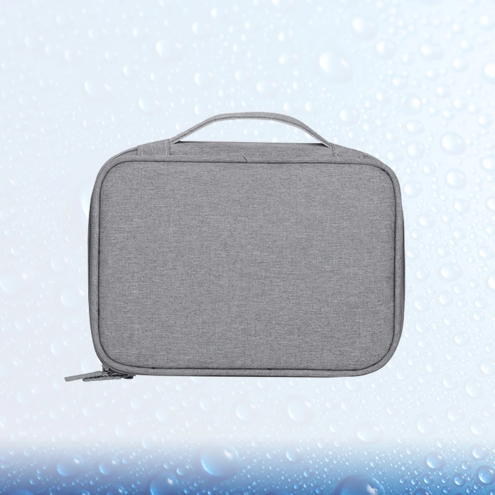 

Travel Electronics Storage Bag Multifunction Digital Accessories Organizer USB Cable Pouch Single-Layer Grey Easy Fit Backpack