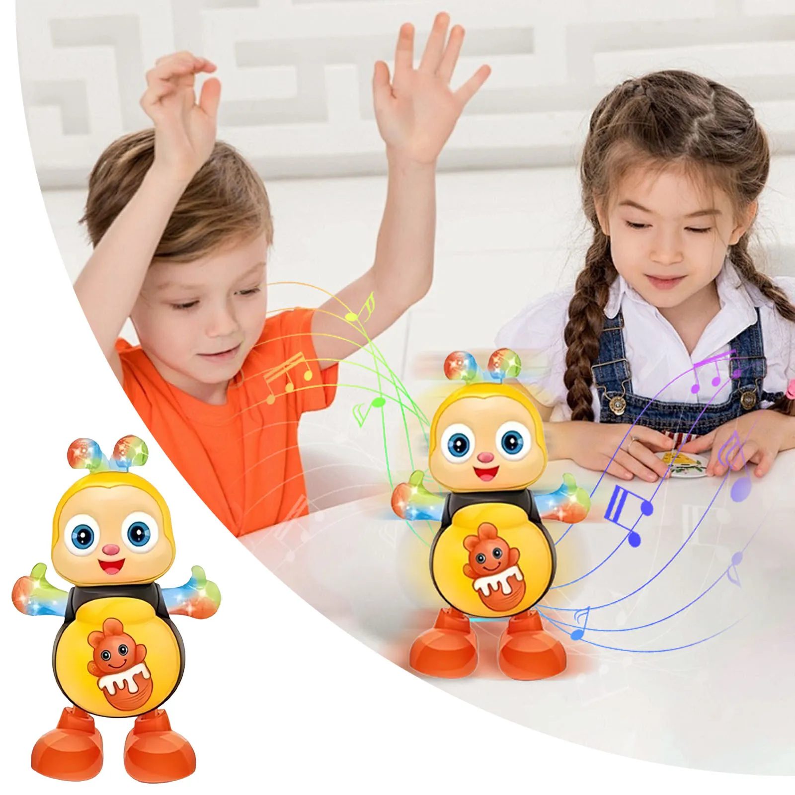 Vocal Toy Cartoon Bee Electric Toys With Sound Flash Lighting Sing Dance for Girls Boys Children Electronic Pets Music Toy Gifts