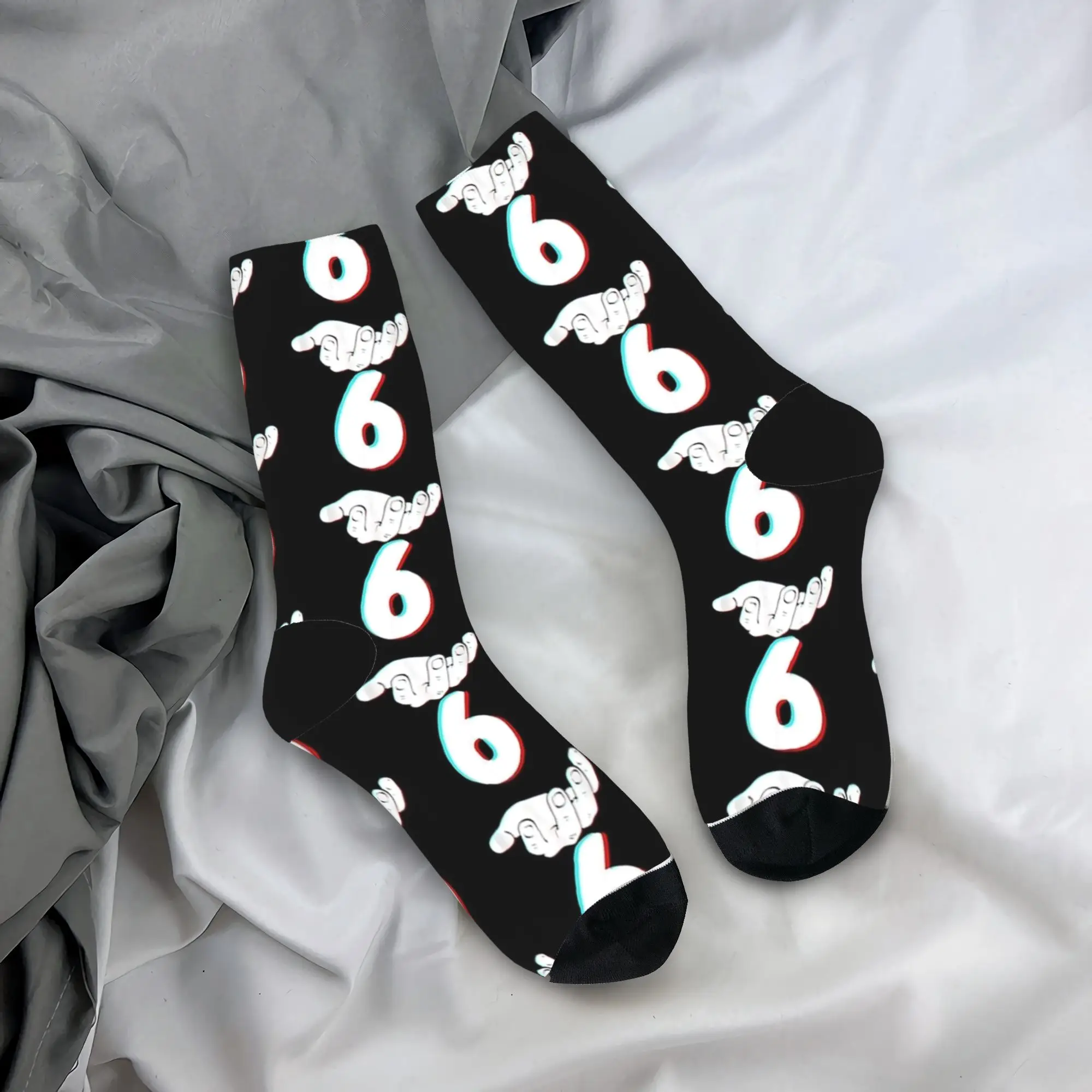Cool Six Seven Meme diseño divertido 67 calcetines medias personalizadas antideslizantes pareja calcetines cómodos invierno divertidos calcetines de escalada
