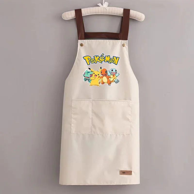 Tablier de cuisine Pokemons pour femmes et hommes, imperméable, imprimé Anime, accessoires de cuisine et de Restaurant, tabliers Anti-salissure pour la maison