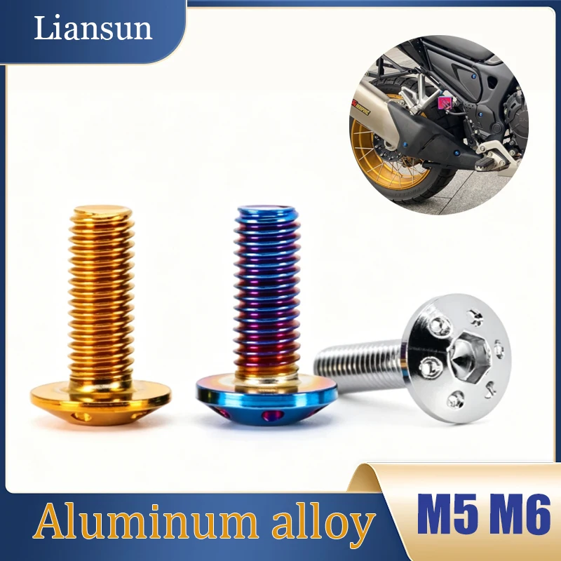 30Pcs Stainless Steel Disc Screws M5/M6X15/20/25mm Hexagon Socket Bolts And Screws Motorcycle Disc Brake Disc Modification