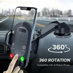 Car Phone Holder 360° Windshield Mobile Cell Support Smartphone Universal Mount Stand For iPhone 12 11 7 8 Samsung Huawei