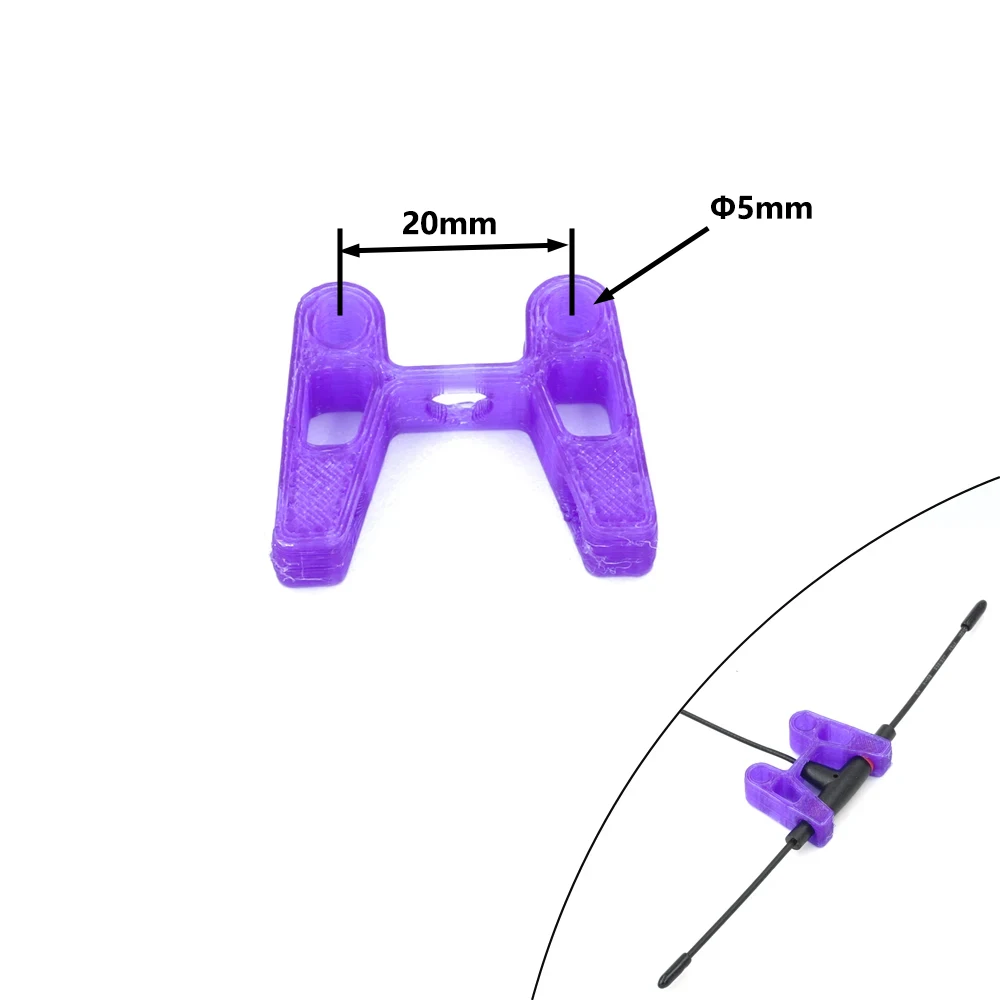3D Printed Part Antenna Mount for Black Sheep Tbs Crossfire Nano  915mhz Receiver FPV frame Quadcopter Multirotor Accessories