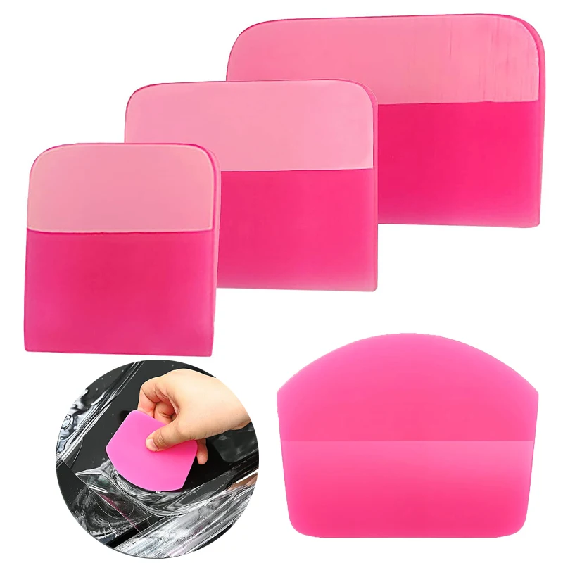 4 in 1 PPF Squeegee Anti-Scratch Rubber Scraper Soft TPU Mini Car Wrap Squeegee for film installation Vinyl Window Tint Tools