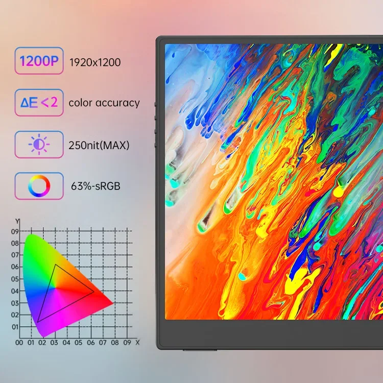 

2026 OEM/ODM 14 Inch Portable Monitor VESA Mount IPS Display 1080p Screen Compatible With PS5/PS4 Portable Monitor