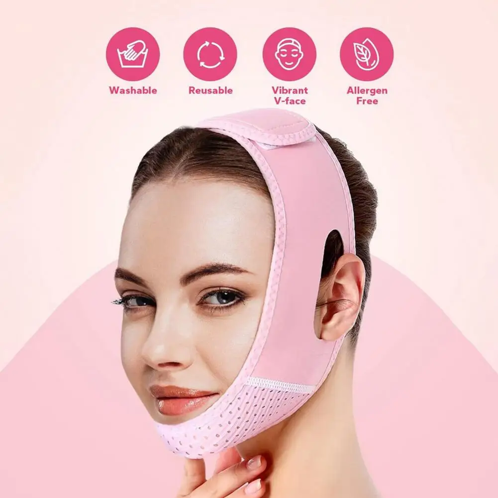 Face Shaping Strap Double Chin Slimming Band Skin Tightening Lifting Strap V-Shaped Contours Chin Slimming Bandage Beauty Tool