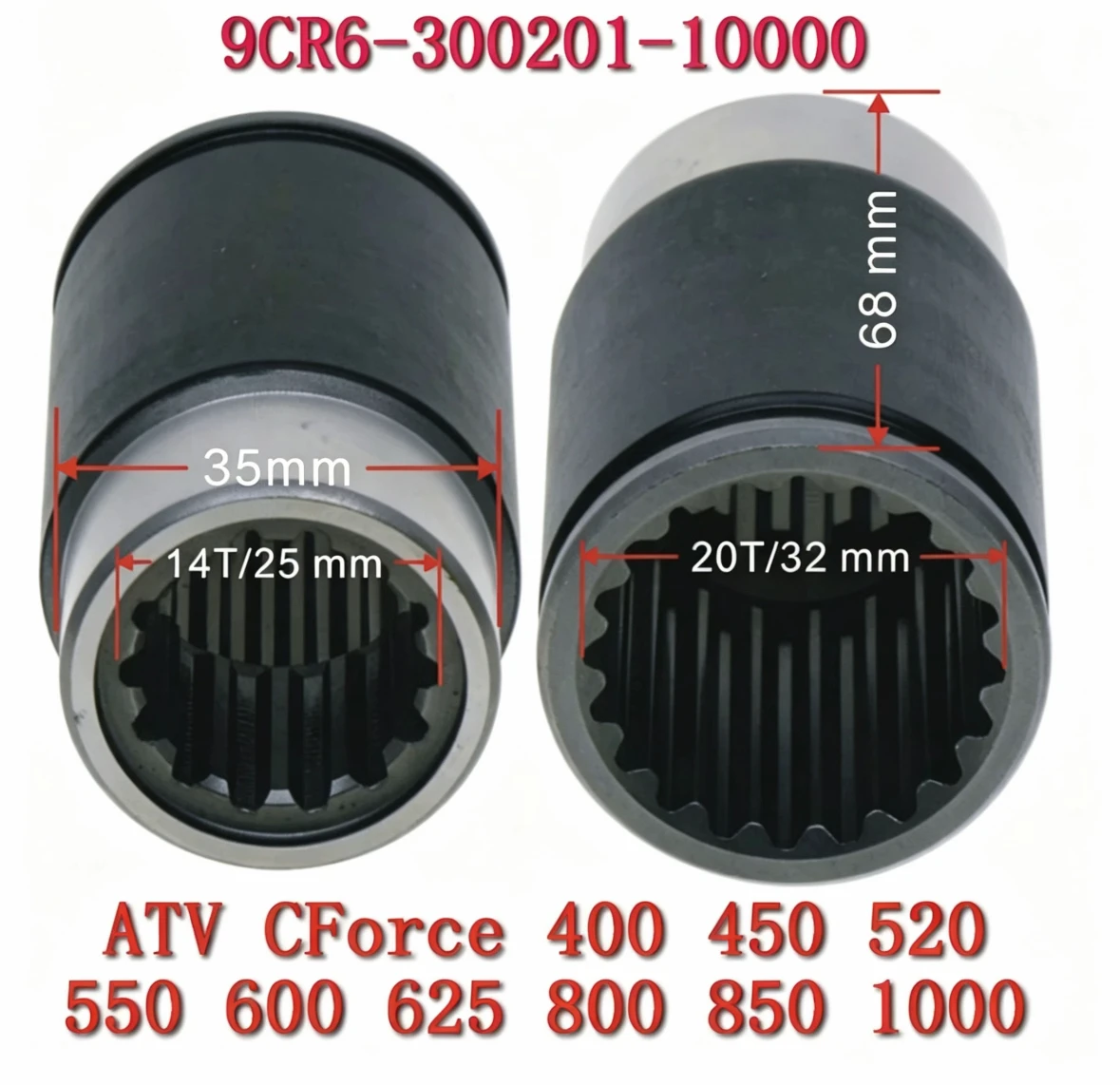 

Втулка привода двигателя 9CR6-300201-10000 для квадроциклов CFMoto CForce 400 450 500 520 550 600 625 800 820 850 1000