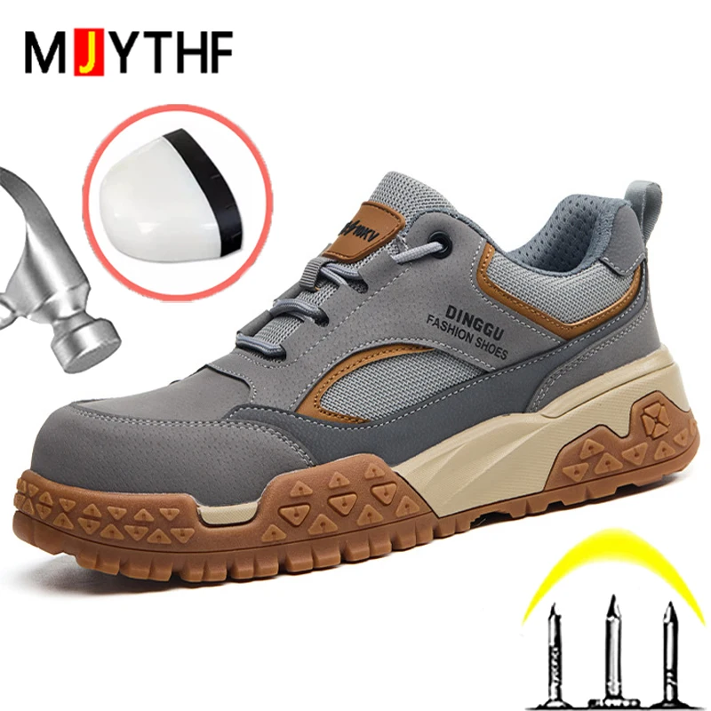 

New Indestructible shoes Work Boots Men Steel toe shoes Anti-smash Anti puncture Safety Shoes Insulation 10kV Male Work Boots