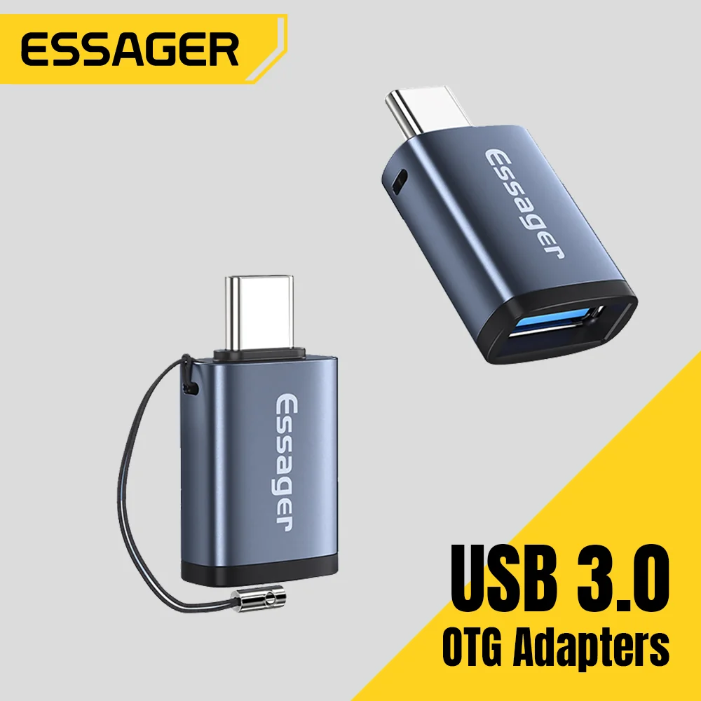 Essager USB 3.0 Type-C OTG Adapter Type C USB C Male To USB Female Converter For Macbook Xiaomi Samsung S20 USBC OTG Connector