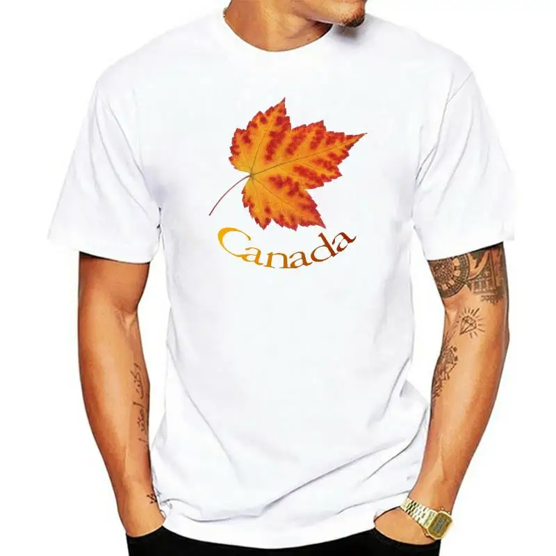 Canada Maple Leaf Art Souvenirs T Shirt Leisure S-XXXXXL Short Sleeve Clothes Building Customize Spring Anti-Wrinkle Shirt