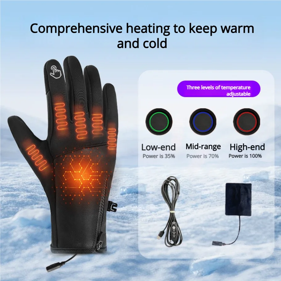 

Electric Heating Gloves for Men and Women Rechargeable Cold Protection Autumn/Winter Outdoor Cycling Heating Gloves