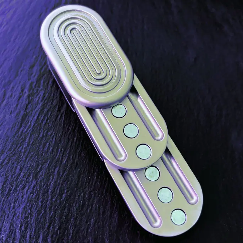 Metal Construction Magnetic Push Card Magnetic Design Infinite Rhythm Fidget Slider Three-Layer Structure Push Card Adults Gift