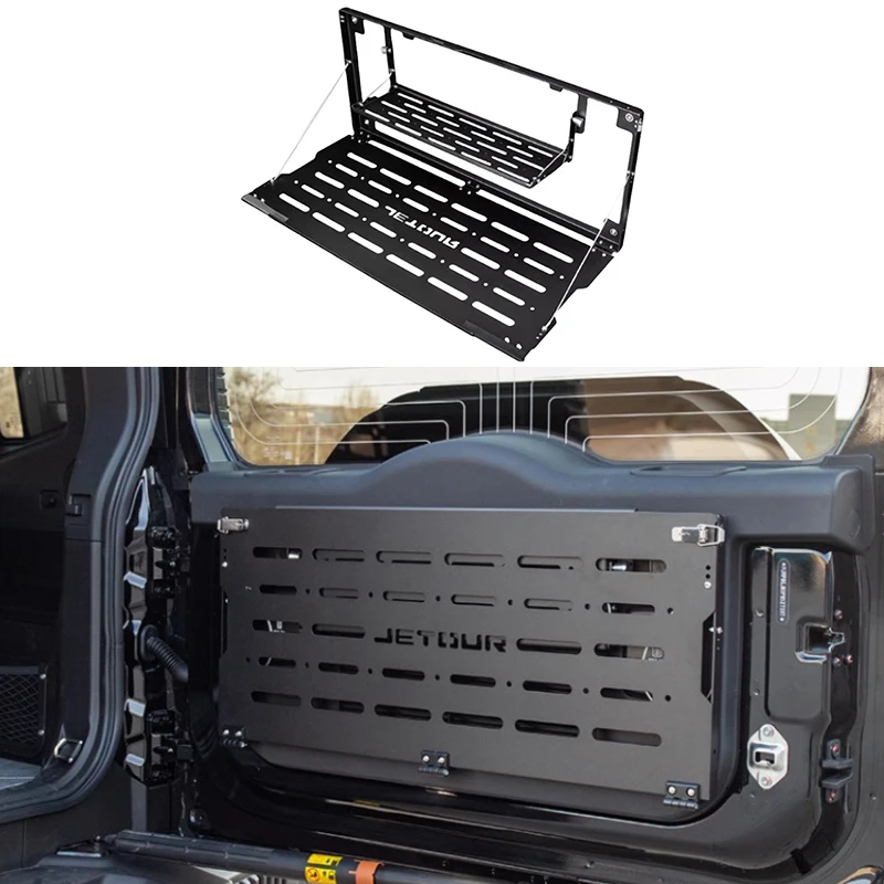 Car Trunk Double-layer Storage Rack Fit for JETOUR Traveler T2 2024 Car Tailgate Folding Storage Rack Car Modified Accessories