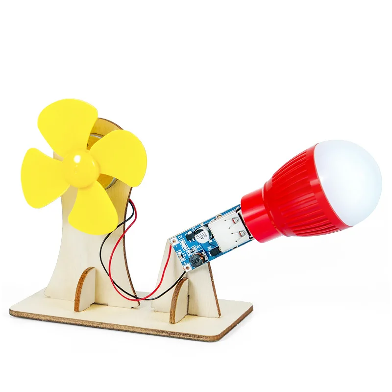 تجربة علمية توربينات الرياح DIY ألعاب تعليمية للأطفال مواد تعلم الجذعية