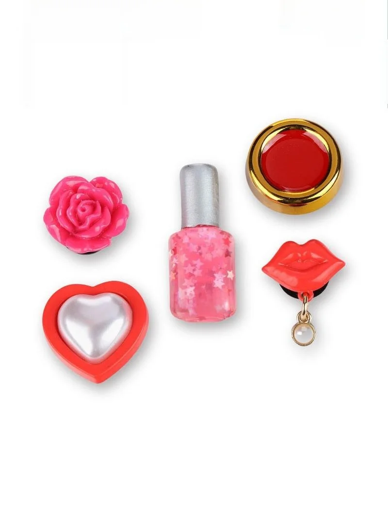 

Red Lip Metal Pendant oe Bule Detachable Heart ape Clog oe Accory Decorative Bule Removable Metal Lip oe Clip