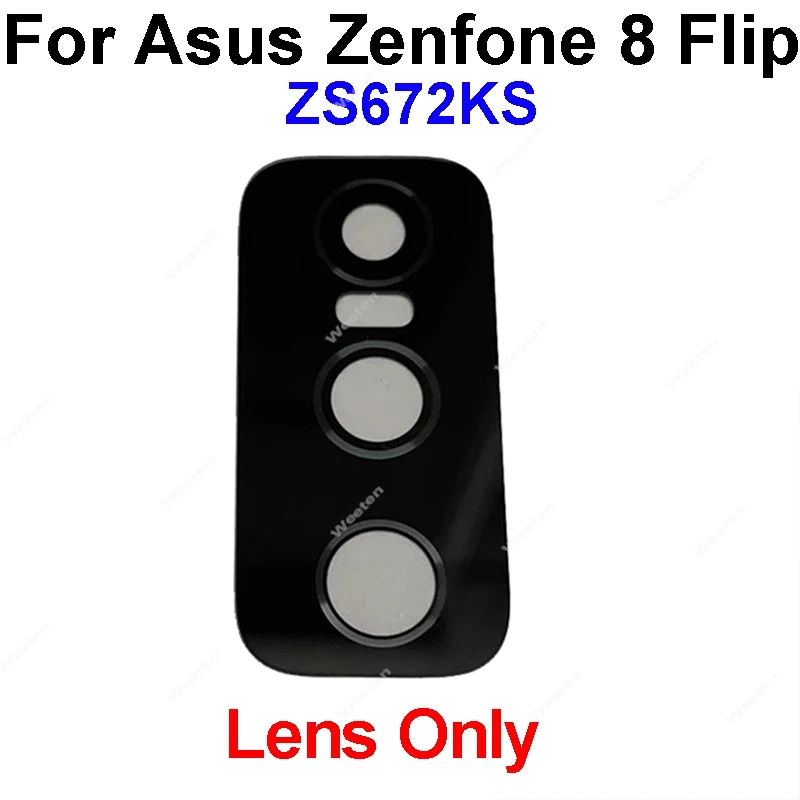 Rear Back Camera Lens Glass For Asus Zenfone 7 ZS670K 7 Pro ZS671KS 8 Flip ZS672KS 8 ZS590KS Camera Lens Glass Repair Parts