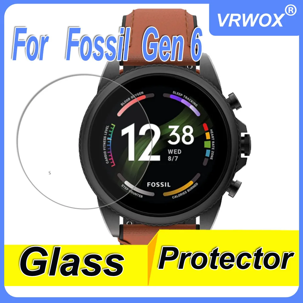 1/3/5 Pcs Tempered Glass For Fossil Women's Gen 6 42mm FTW6077 FTW6078 FTW6080  Watch Scratch Resistant Screen Protector