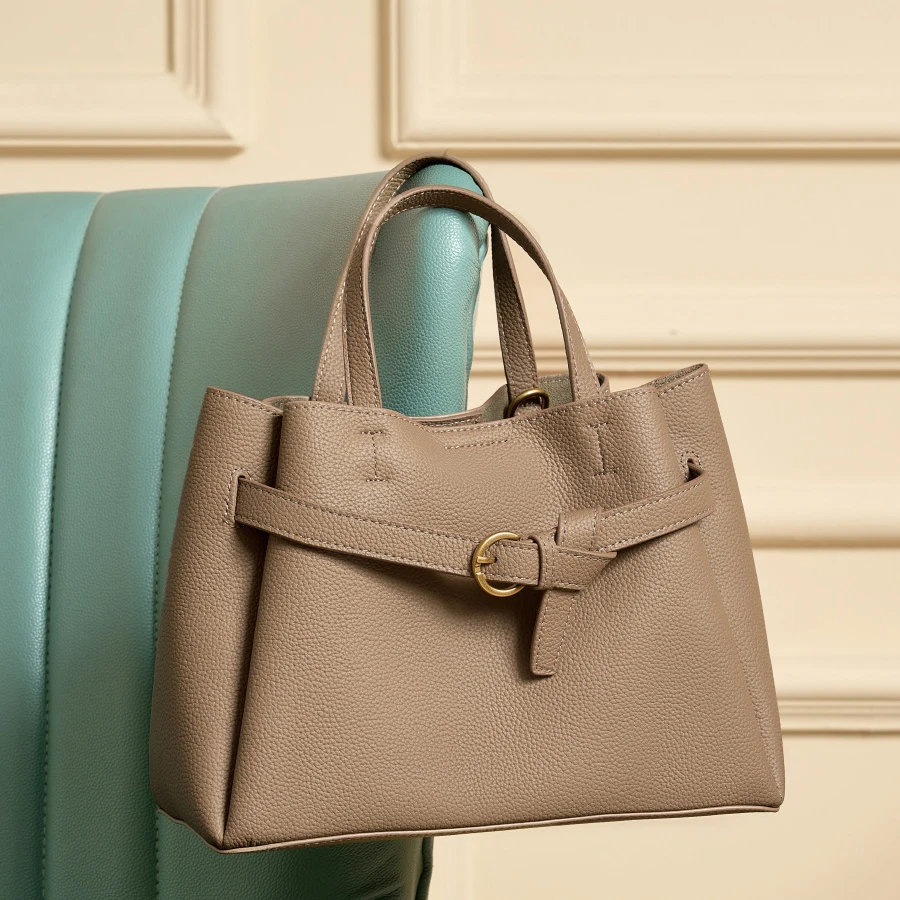 

New fashionable ladies' tote bag, genuine leather light luxury single-shoulder crossbody bag, top-grain cowhide high-end handbag